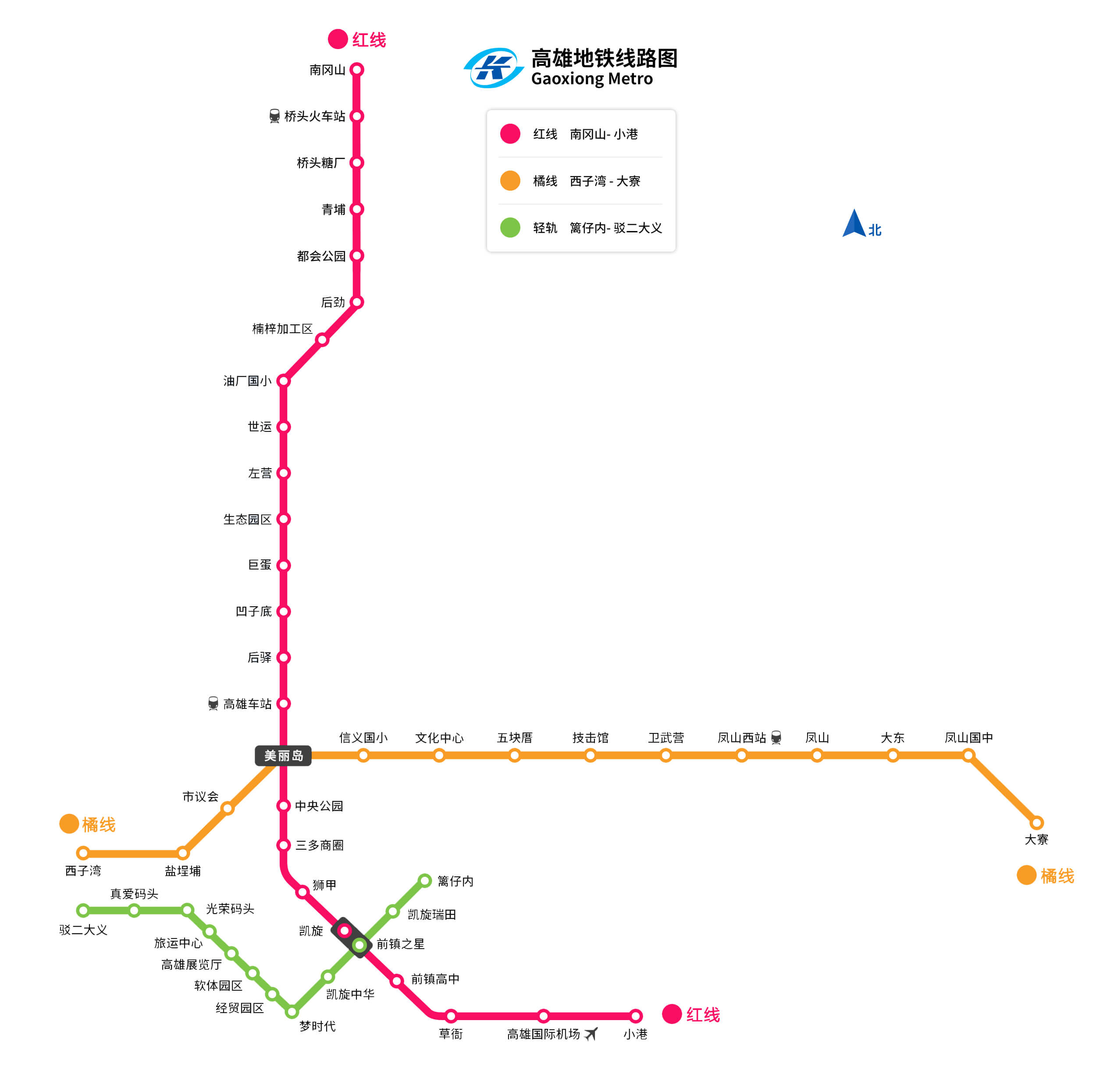 高雄地铁线路图