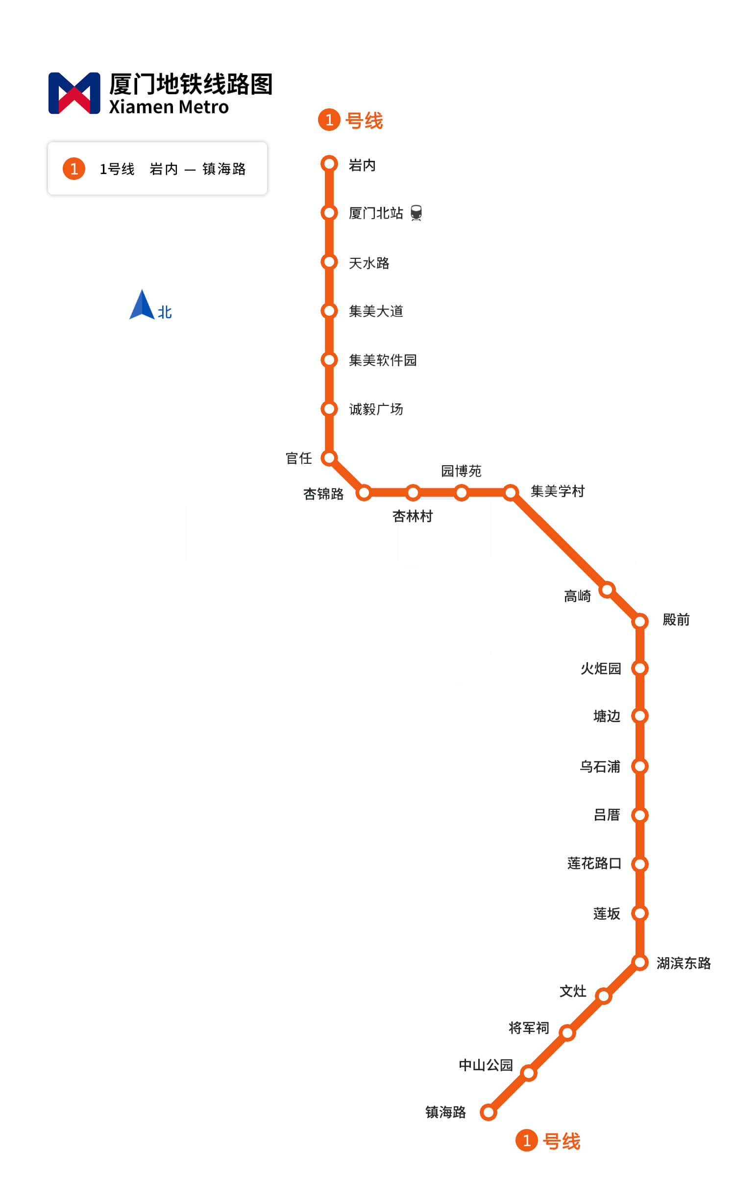 厦门地铁线路图